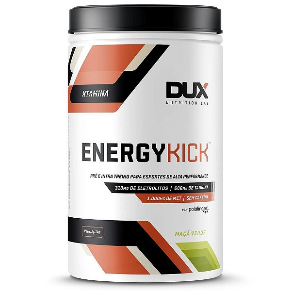 Energy Kick Pré E Intra Treino 1kg Sabores Dux Nutrition - Maça Verde