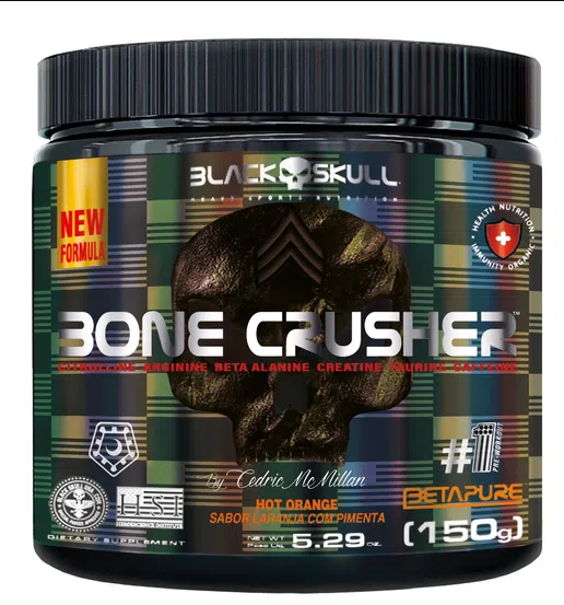 Bone Crusher 150g Black Skull - Hot Orange