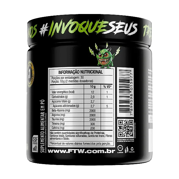 Foto de Diabo Verde Pre Workout 300g Ftw - Arco Íris