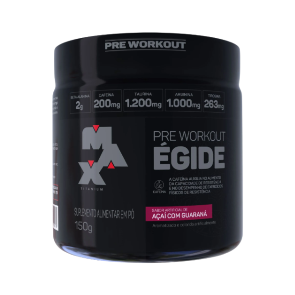 Pré Treino Egide Pote 150g Max Titanium - Açai Com Guaraná