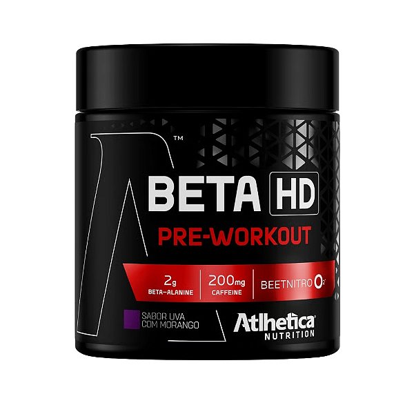 Beta HD Pré Workout 240g Atlhetica Nutrition - Uva Com Morango