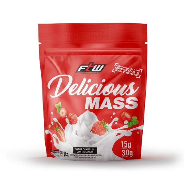 Foto de Delicious Mass 3kg Ftw - Morango Com Chantilly