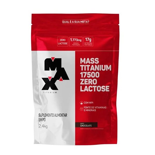 Foto de Mass Titanium 17500 Zero Lactose Refil 2.4kg Max Titanium - Chocolate
