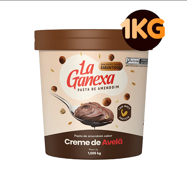 Pasta De Amendoim La Ganexa 1Kg - Creme De Avelã