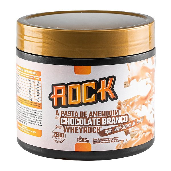 Pasta De Amendoim Branco 600G Rock