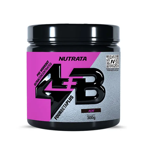 Pré Treino 4B Pote 300g Nutrata - Açaí
