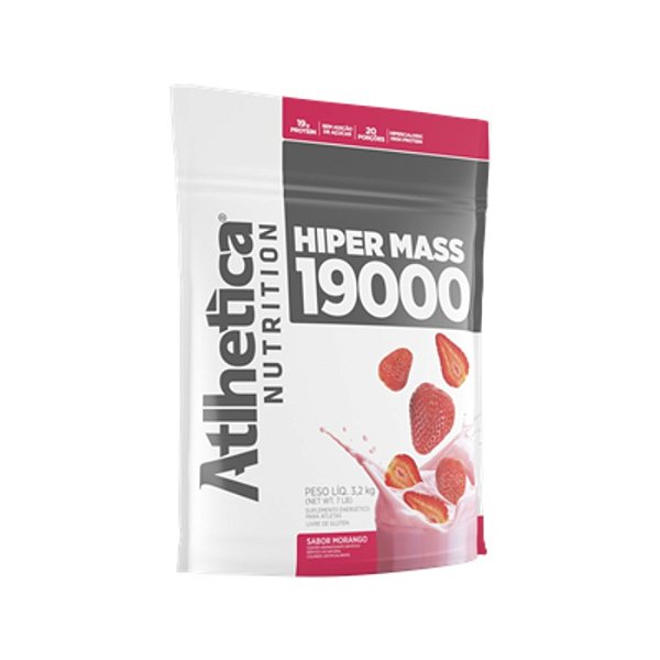 Hiper Mass 19000 3.2kg Atlhetica Nutrition - Morango