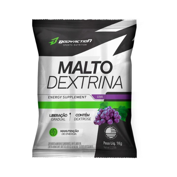 Maltodextrina 1kg BodyAction - Uva