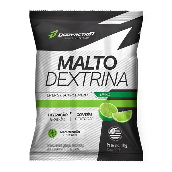 Maltodextrina 1kg BodyAction - Limão