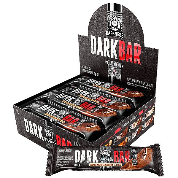 Dark Bar 90g Display Com 8un Darkness - Cookies e Cream Com Nibs De Cacau