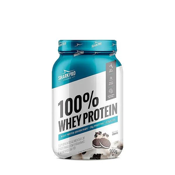 100% Whey Protein Pote 900g Shark Pro - Cookies Cream