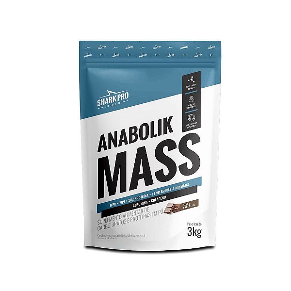 Foto de Anabolik Mass Refil 3Kg - Chocolate Shark Pro