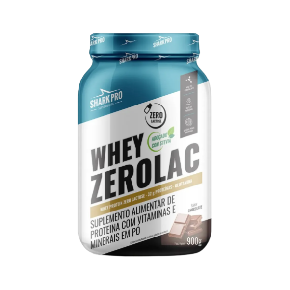Foto de Whey ZeroLac 900g Pote Shark Pro - Chocolate