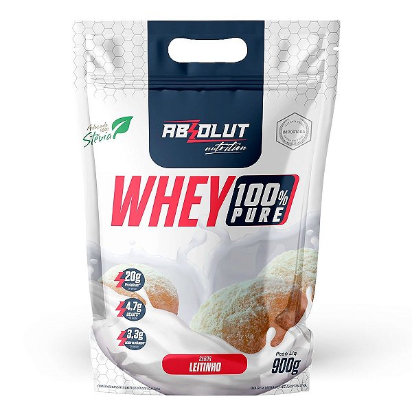 Whey Concentrado Refil 900g Absolut Nutrition - Leitinho