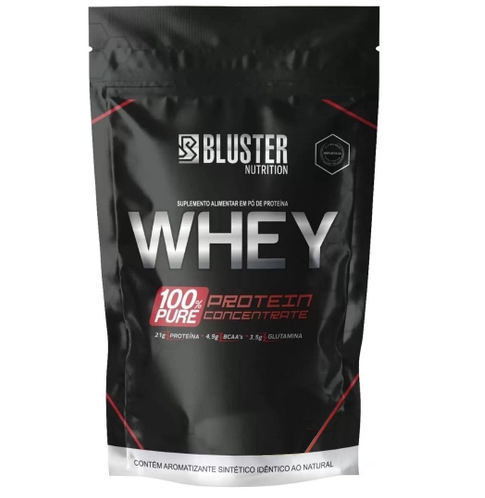 Whey Concentrado Refil 900g Bluster Nutrition - Tri Sabor