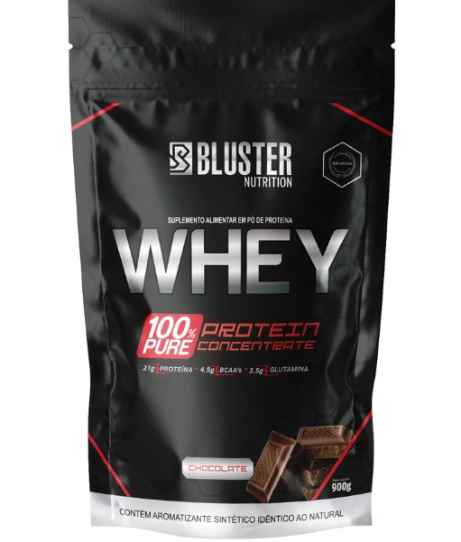 Whey Concentrado Refil 900g Bluster Nutrition - Chocolate