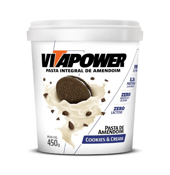 Pasta VitaPower Integral 450g Vitafor - Cookies Cream
