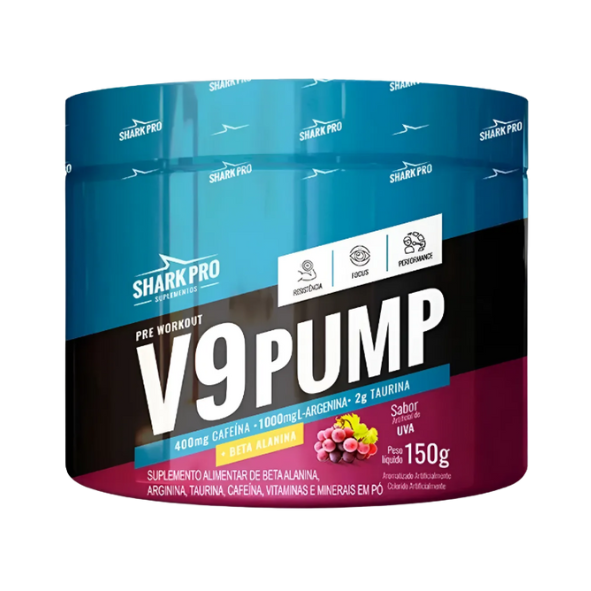 V9 Pump Pre Treino 150g Shark Pro - Uva