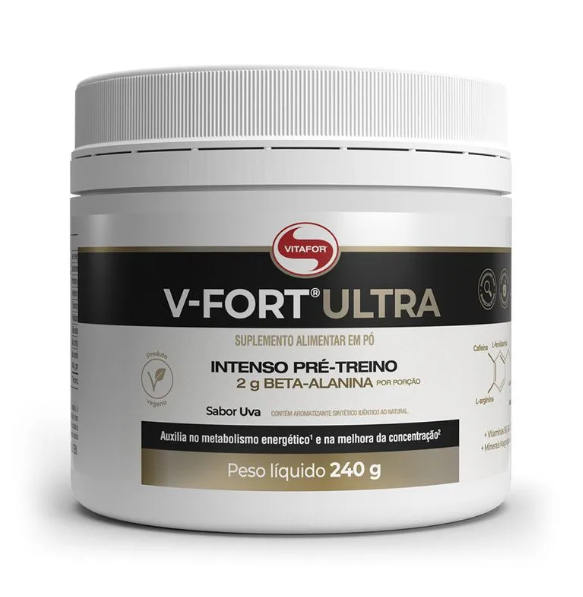 Pré Treino V Fort Ultra 240g Vitafor - Uva