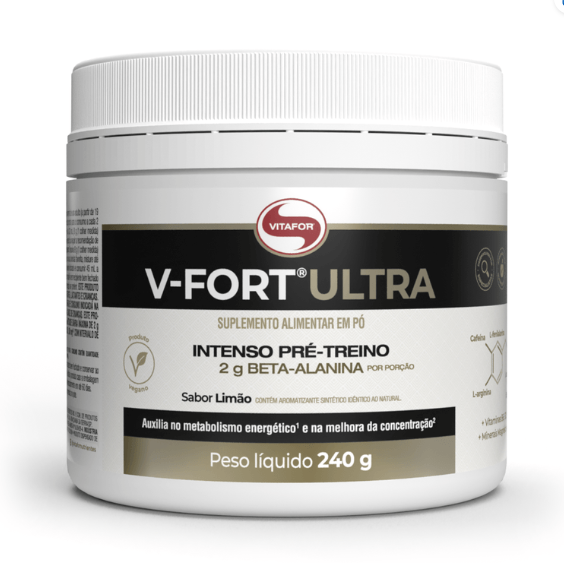 Pré Treino V Fort Ultra 240g Vitafor - Limão