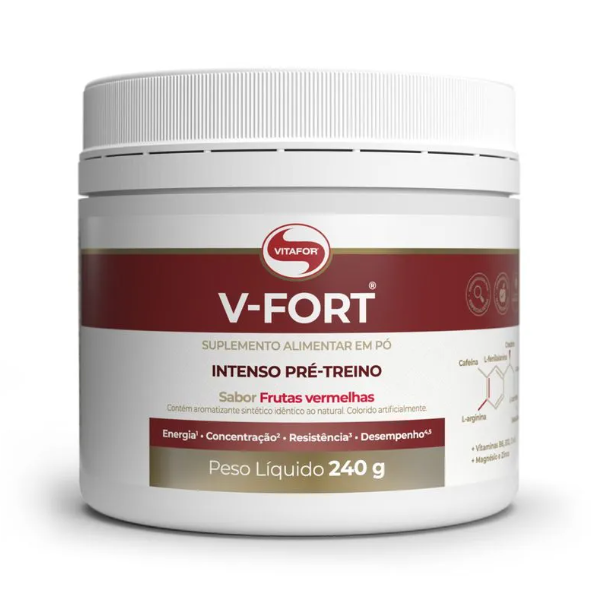Pré Treino 240g Vitafor - Frutas Vermelhas