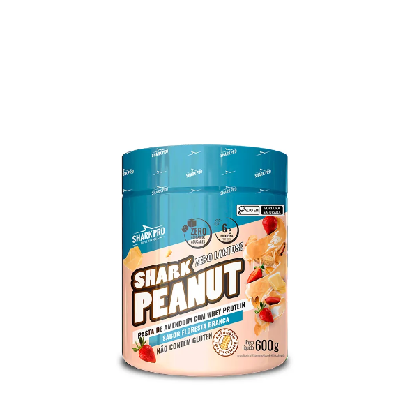 Foto de Pasta De Amendoim Floresta Branca - 600Gr Zero Lactose Shark Pro