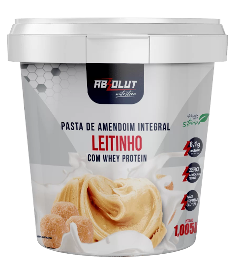 Pasta De Amendoim 1,005kg - Absolut Nutrition - Leitinho