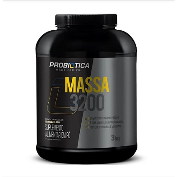 Massa 3200 Pote 3Kg Baunilha Probiotica
