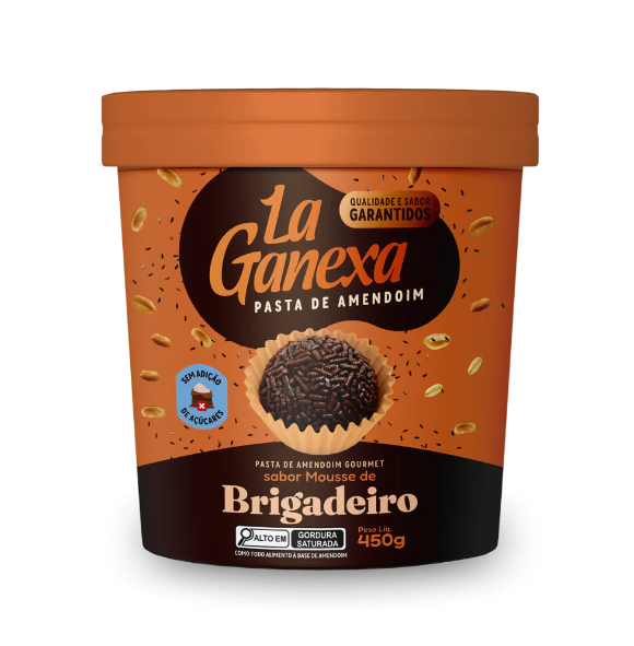 Pasta Amendoim 450g - La Ganexa - Mousse de Brigadeiro
