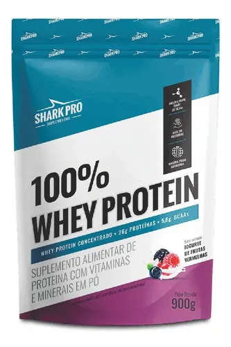 Foto de 100% Whey Protein Refil 900g Shark Pro - Iogurte De Frutas Vermelhas