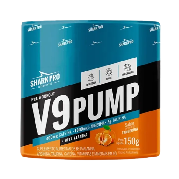 V9 Pump Pre Treino 150g Shark Pro - Tangerina
