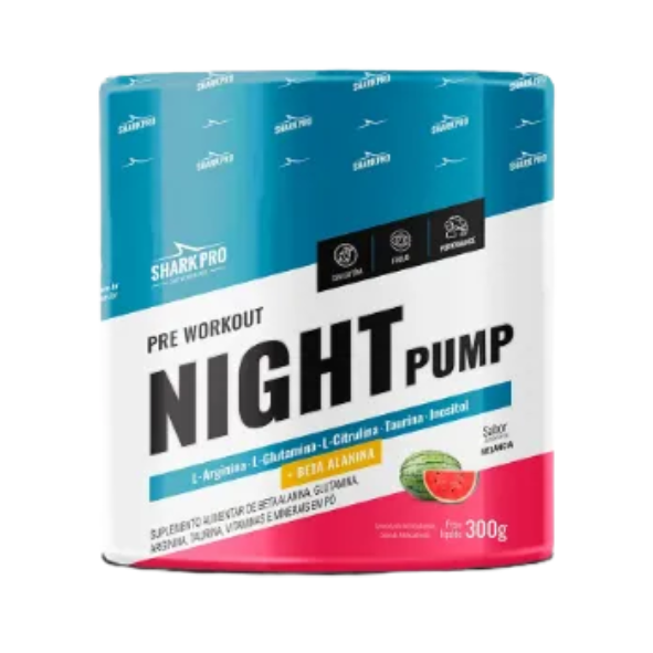 Night Pump Pre Treino 300g Shark Pro - Melancia