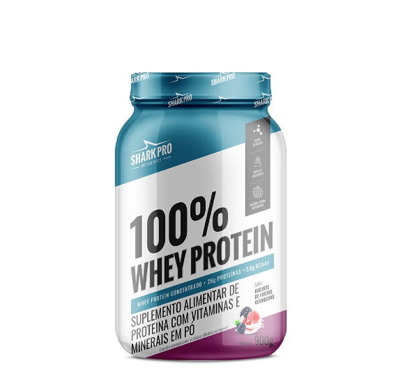 100% Whey Protein Pote 900g Shark Pro - Iogurte com Frutas Vermelhas