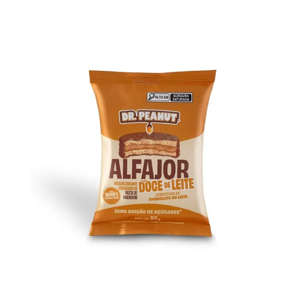 Foto de Alfajor 55g Doce De Leite Com Cobertura Ao Leite Dr Peanut