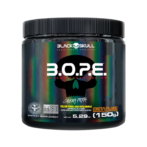 Pré Treino Bope 150g Black Skull - Frutas Amarelas