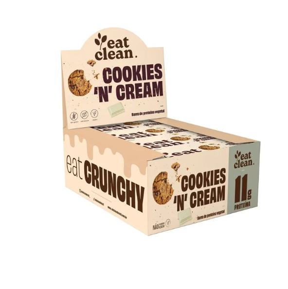 Barrinha De Proteina 45g Display Com 12un Eat Clean - Cookies