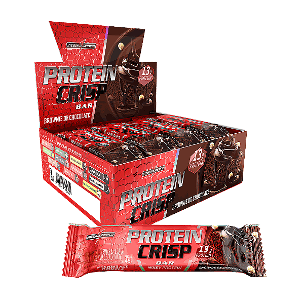 Crisp Bar 45g Display com 12un Integralmedica - Brownie de Chocolate