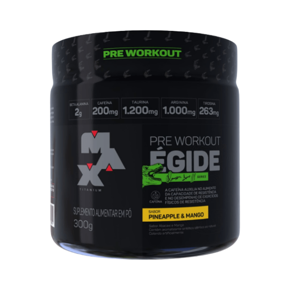 Pré Treino Egide Pote 300g Max Titanium - Abacaxi Com Manga