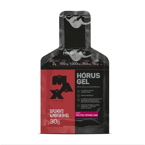 Horus Gel Sache 30g Frutas Vermelhas Max Titanium