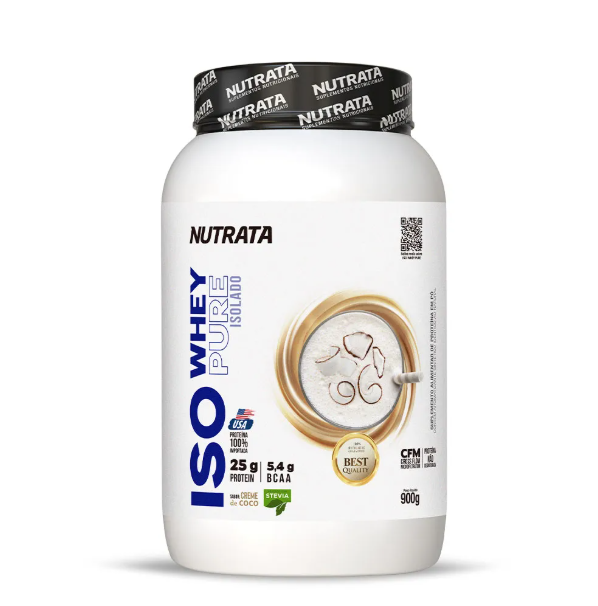 Foto de Iso Whey Pure Pote 900g Nutrata - Creme De Coco