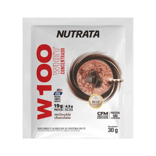 Foto de W100 Whey Concentrado Sache 30G Chocolate Nutrata