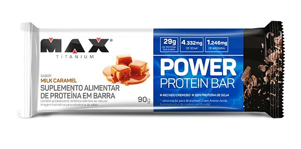 Foto de Power Protein Bar 90g Milk Caramel Max Titanium