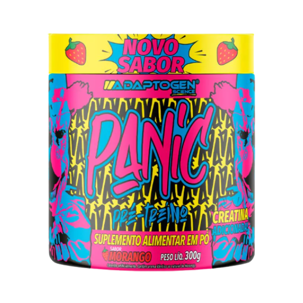 Panic Pre Workout 300g Adaptogen - Morango