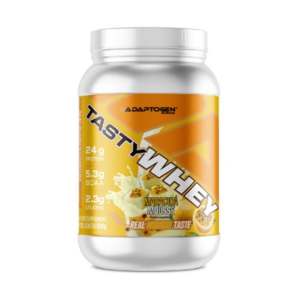 Tasty Whey 3w Pote 900g - Adaptogen - Maracujá Mousse