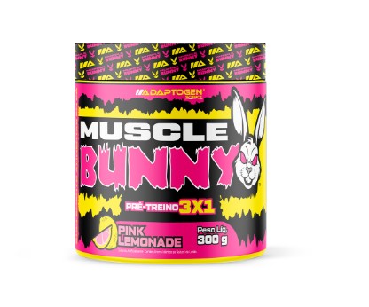 Pre Treino Muscle Bunny 300g Adaptogen - Pink Lemonade