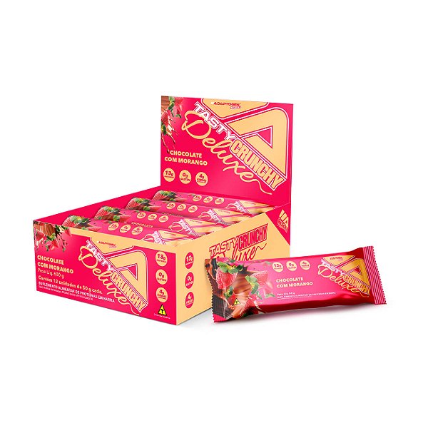 Foto de Tasty Deluxe 50g Display Com 12un Adaptogen - Chocolate Com Morango