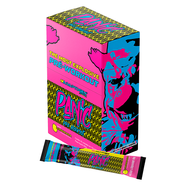 Foto de Packet Panic Pre Treino 10g Display com 20un Adaptogen - Limonada