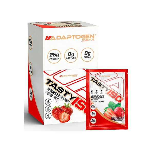 Packet Tasty Iso 30g Display com 12Un Adaptogen - Morango