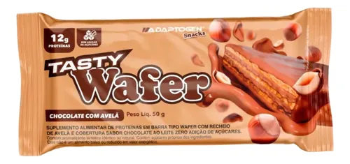 Tasty Wafer 50g Chocolate Com Avelã Adaptogen