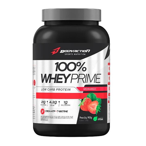 Foto de 100% Whey Prime Pote 900g BodyAction - Baunilha